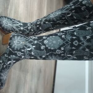 Anatonian Art Black and White Patterned Boots